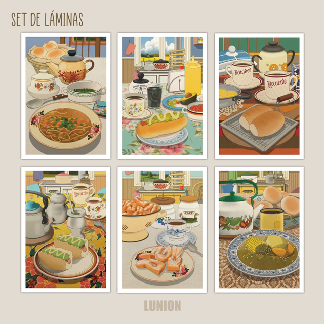 Set de láminas &quot;Mesa Chilena&quot;