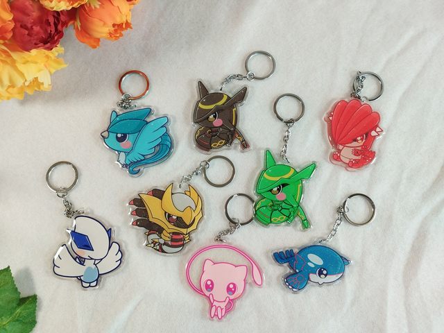 Llavero/Keychain Pokemon (Mew, Kyogre, Groudon, Rayquaza, Giratina, Articuno, Lugia) 