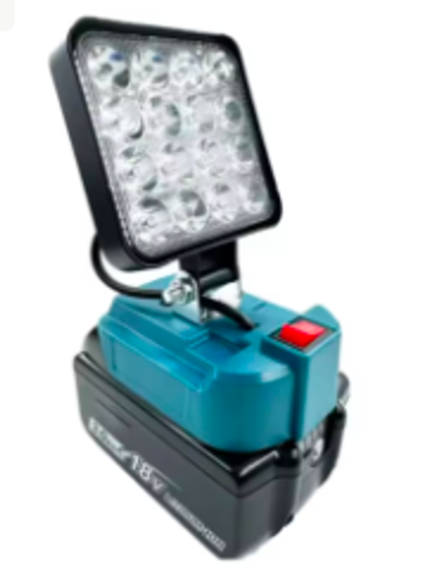 LED Werklamp met 16 LEDs voor op Makita batterijen 