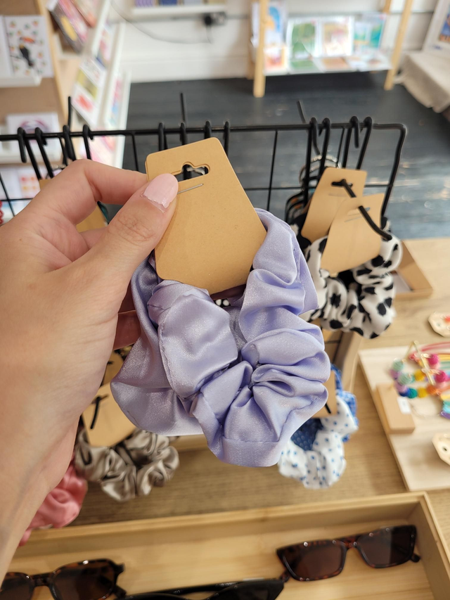 Satin scrunchie duo - Lilac - HE-001