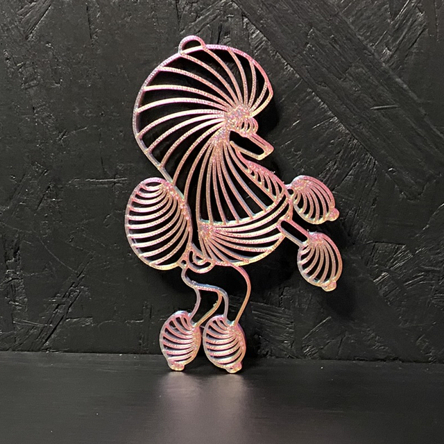 3D - Poodle Continental Rose Gold