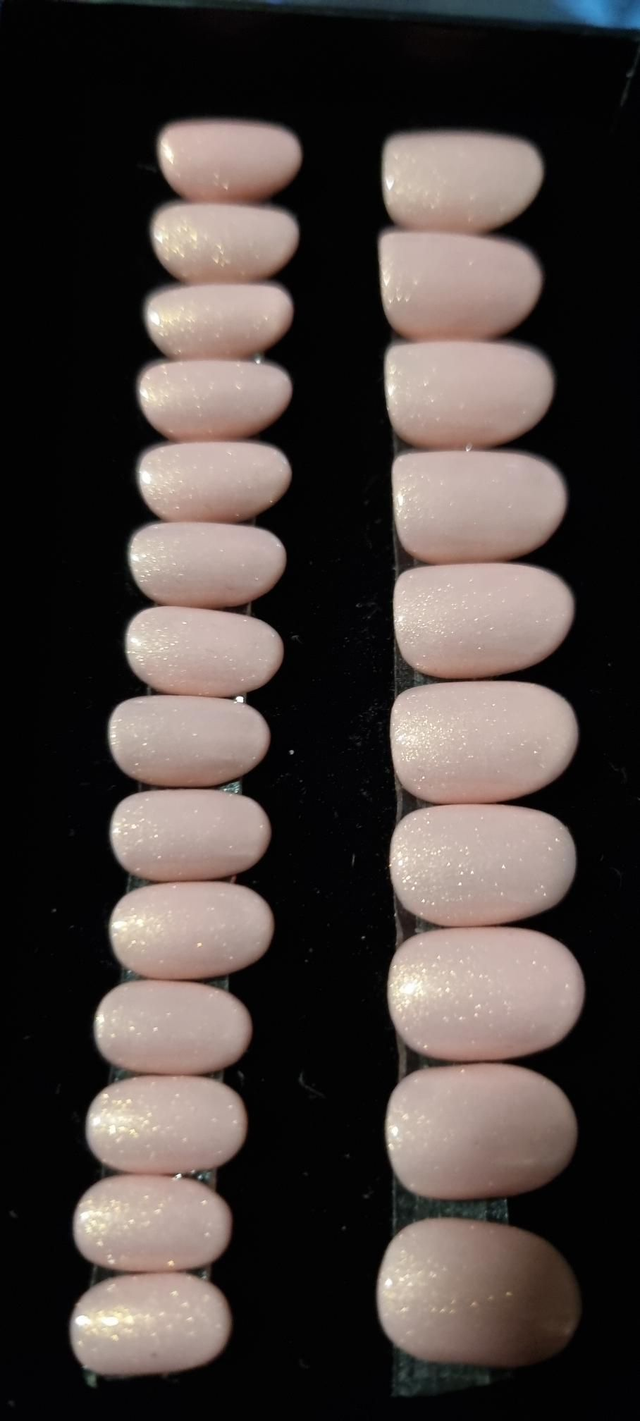 Peach gold nacre rond xs