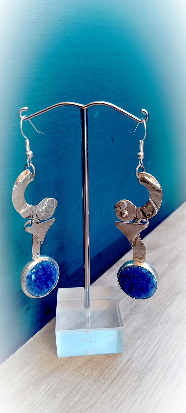 Boucle d'oreille blue