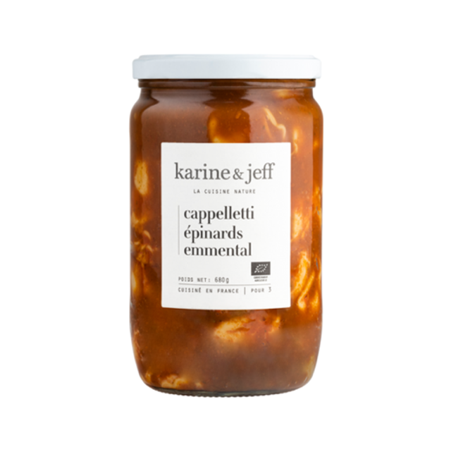 Plat Cuisiné Bio - Cappelletti Épinards Emmental - 680g