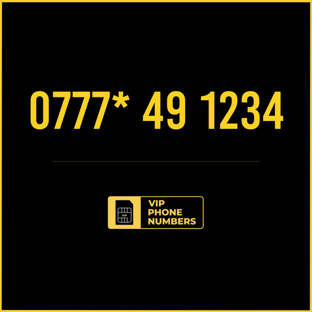 0777* 49 1234 - VIP Gold Phone Number 