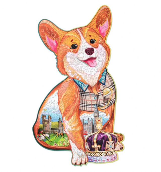Puzzle en bois Corgi royal avec strass 210 pcs
