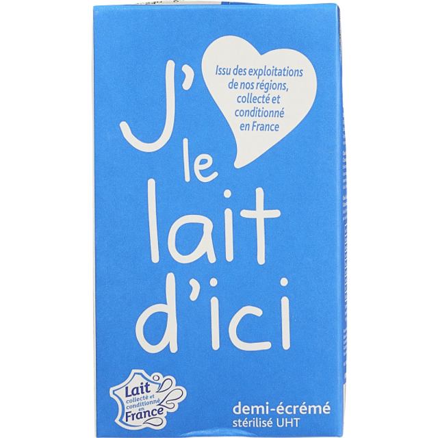 Lait demi-écrémé 1l-LAIT D'ICI