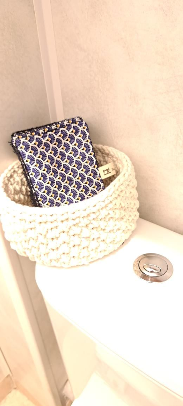 Papier toilette lavable 10 feuilles éventail bleu