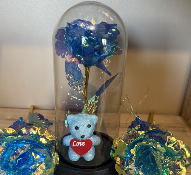 Rose lumineuse love bleue