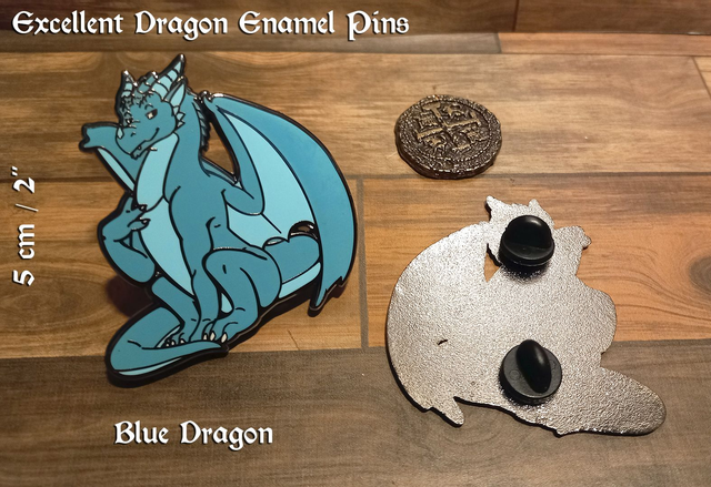 Pins Dragon Bleu