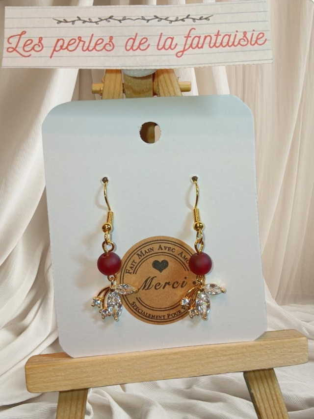 Boucles d'oreilles  Zircones marquise 