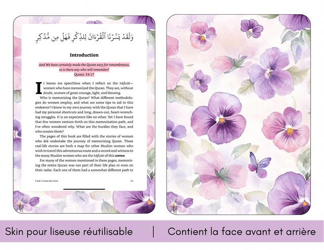 Skin pour liseuse - Murmure floral