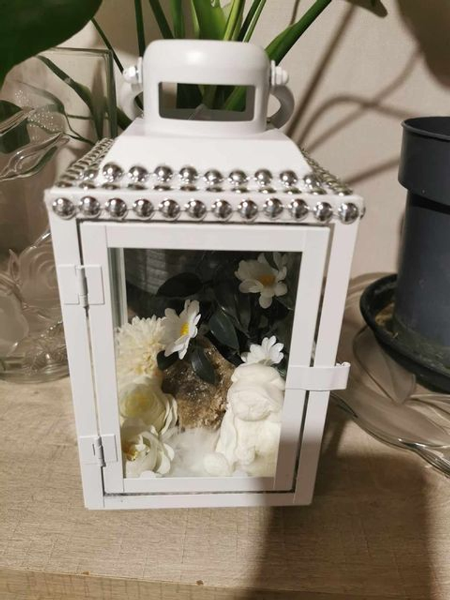 Petite lanterne LED personnalisable blanche