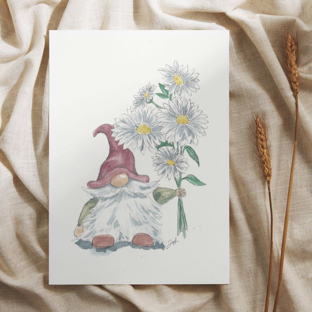 Carte postale - Brocéliande - Marguerites