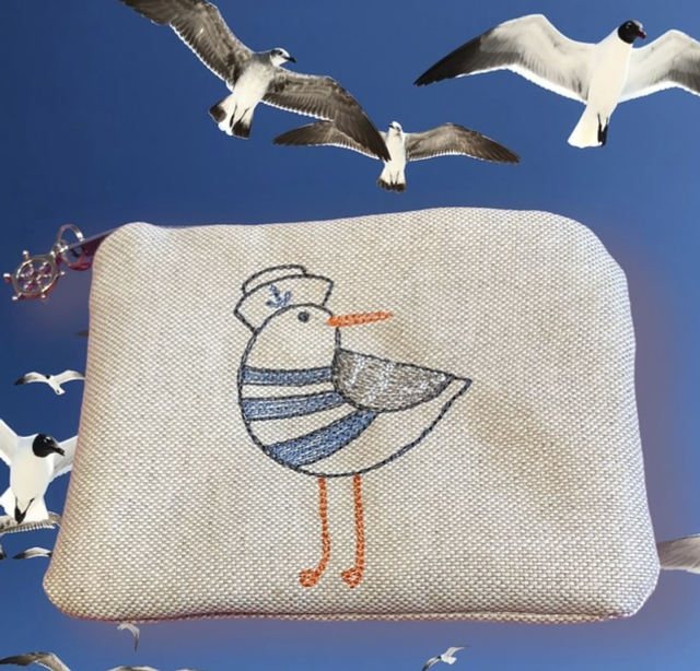 Alan the Seagull Pouch - the Seaside Collection