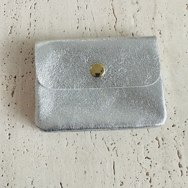 Portemonnee zilver glitter 