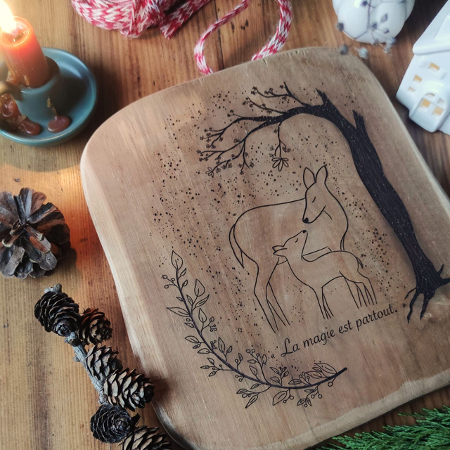 Cadre bois brut à suspendre Une parenthèse enchantée 