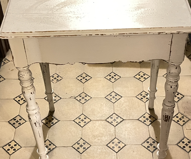 Weißer Tisch Küchentisch Kindertisch mit Schublade Shabby Chic