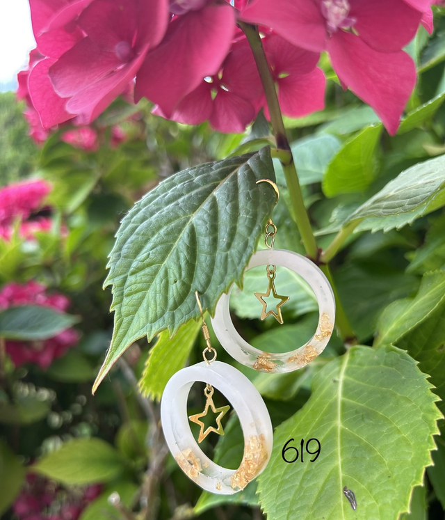 🤍Boucles d’Oreilles Rêves &amp; Étoiles - Réf. 619