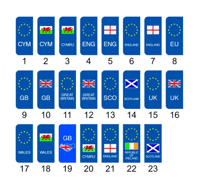 Personalised Registration Plate Keyrings - double sided