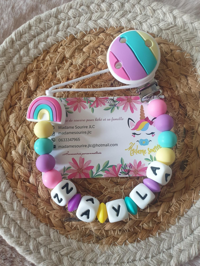 Attache Tétine Arc-en-ciel