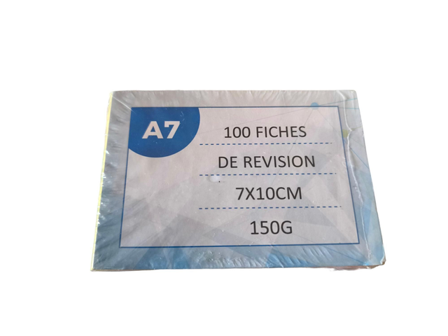 Fiches de révision x100 A7