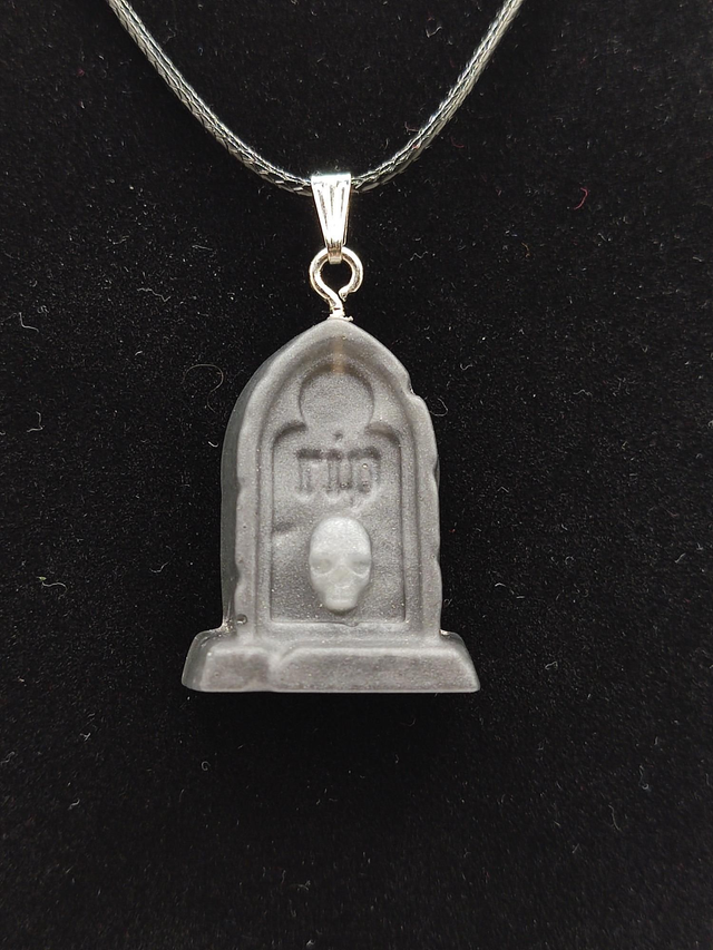 Headstone Necklace Handmade Resin