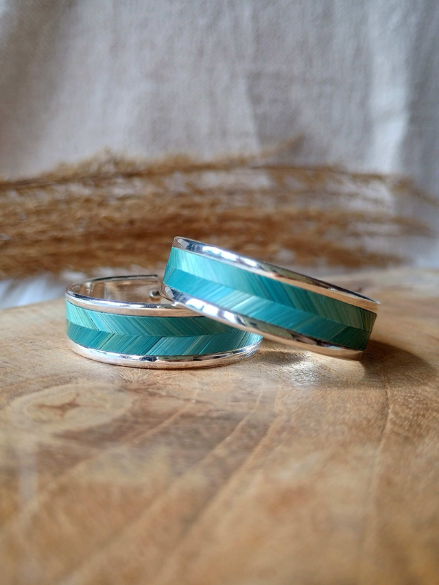 Boucles d'oreilles CRÉOLES Chevron