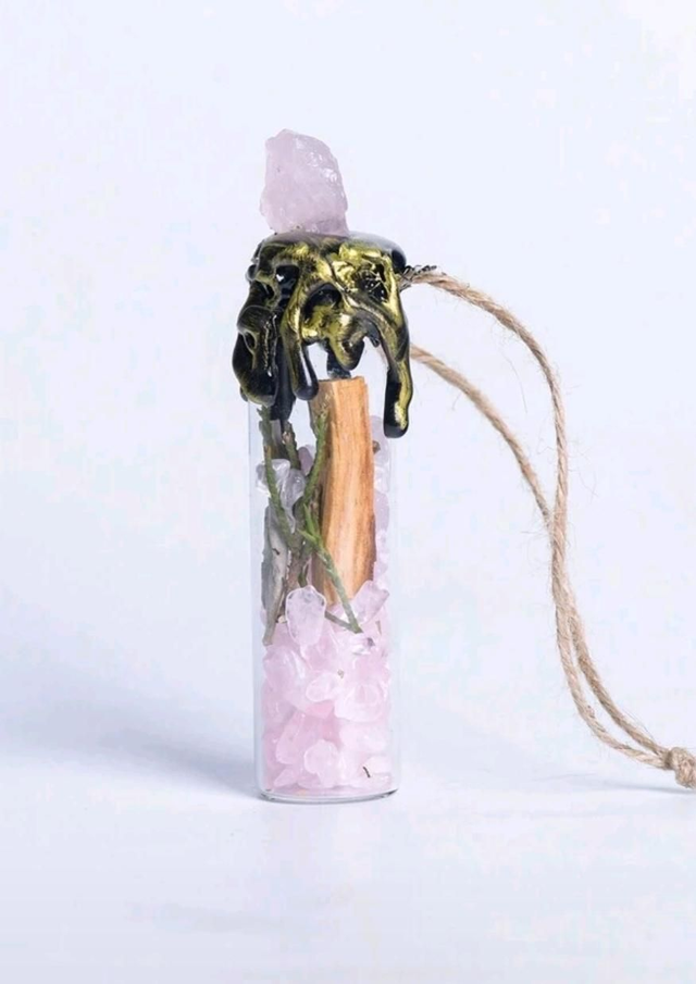 Spell jar Quartz rose - 10cm