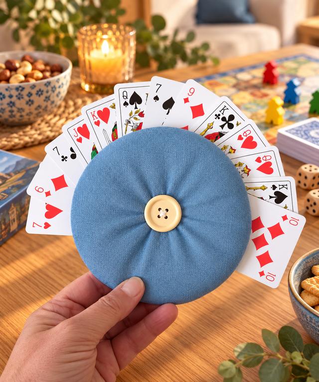 Porte carte de jeux couleur bleu jean