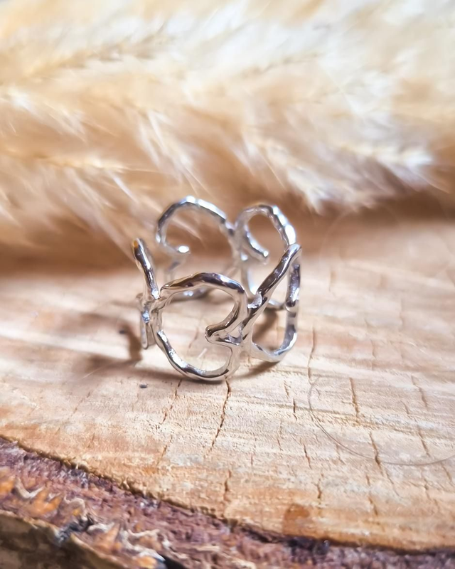 Bague "Amor" - Modèle argenté 