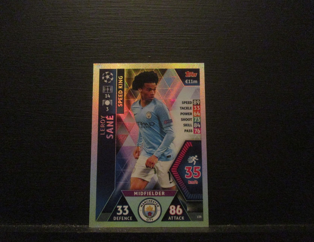 Leroy Sane - UEFA Champions League Match Attax 2018/19 Original Trading Card #159