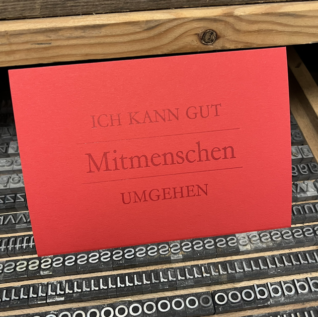 „Ich kann gut Mitmenschen…“ Postkarte 