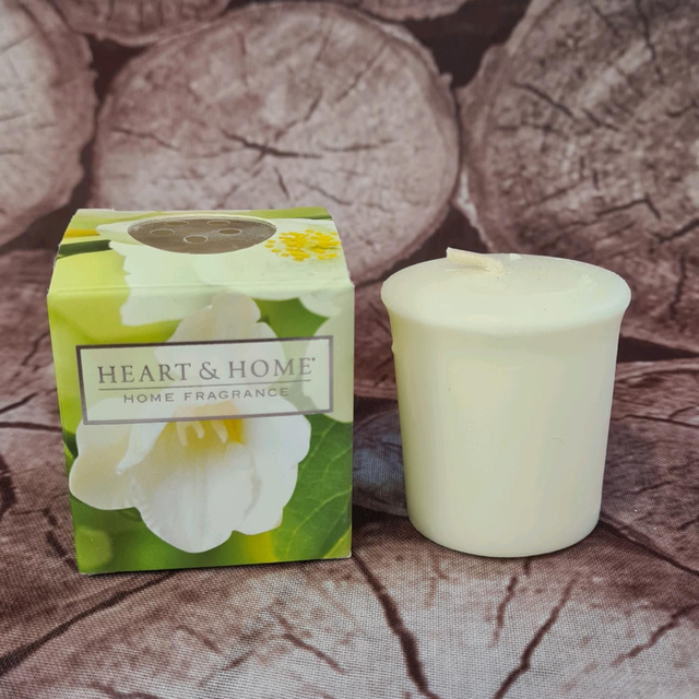 H&H Votivkerze Weißer Jasmin & Freesie 52g 