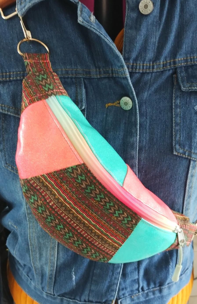 sac Banane MIX liège et paillettes, anse amovible 