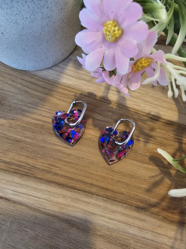 🏵️​FLOWER POP MINI COEUR interchangeable bleu et rose🏵️