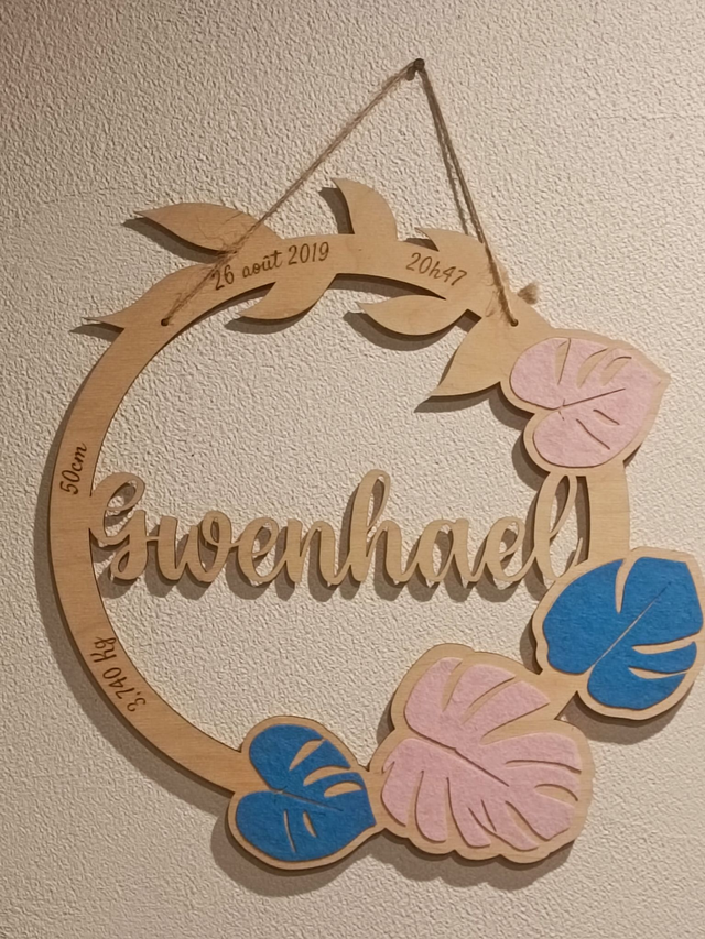 Panneau naissance thème jungle