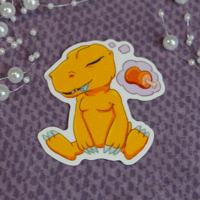 Frosted Sticker Agumon