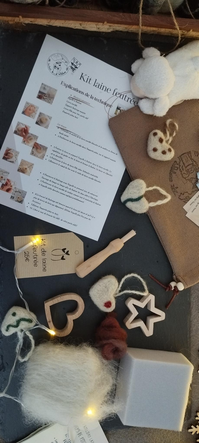 Kit laine feutrée (cœur)