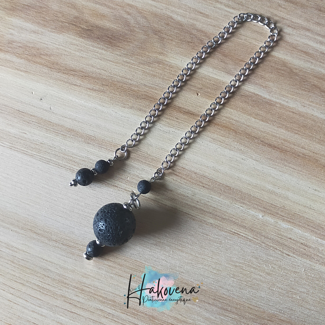 Pendule sphère Pierre de Lave - 0095PD