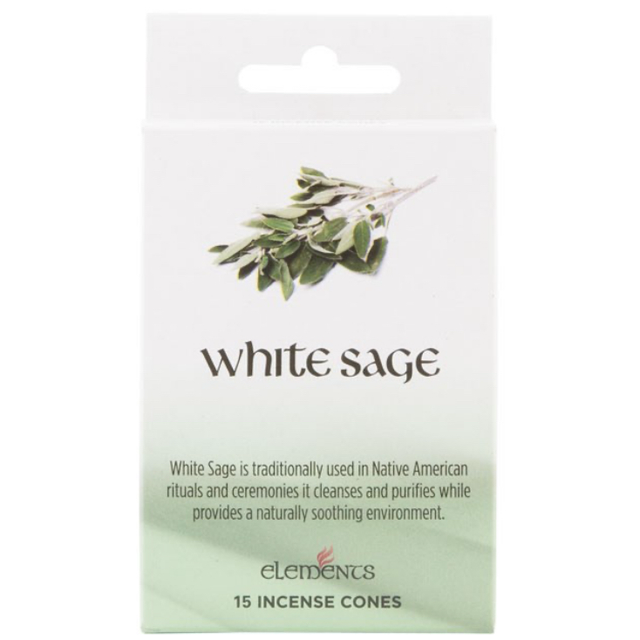 Incense Cones Box White Sage 