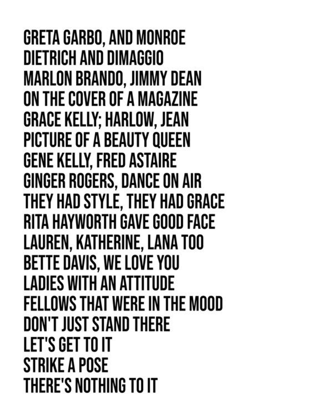 Free* Madonna - Vogue Lyrics Poster (* Postage only)