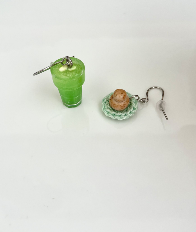 Orecchini Granita al Pistacchio e Brioche con il tuppo