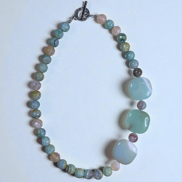 Amazonite statement necklace