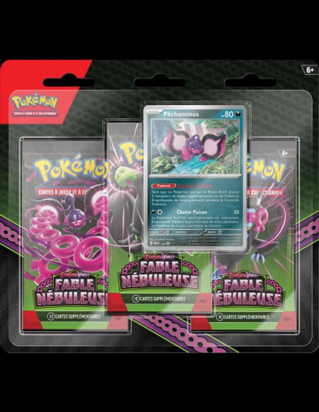 Legami Pokémon EV65 : 3 Pack Carte Promo Pêchaminus