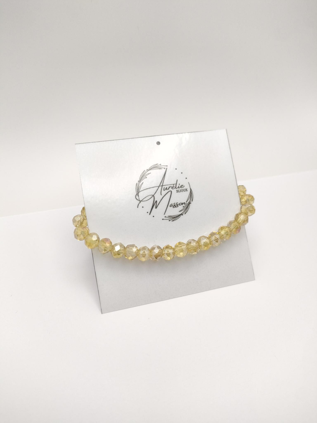 Bracelet Perles de verre élastique