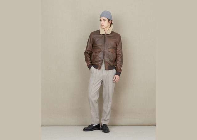 Chevignon Brown Hill Leather Pilot Jacket