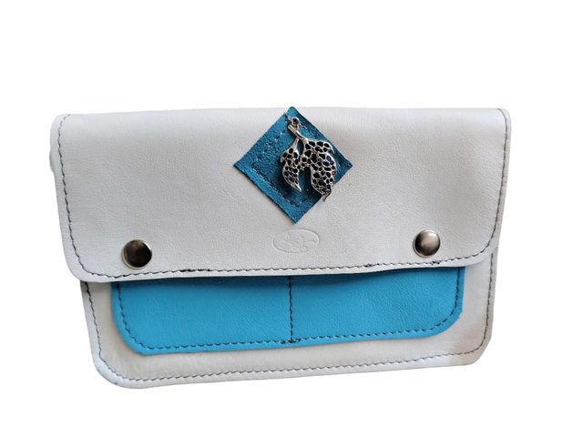 Pochette ceinture - blanc/bleu 