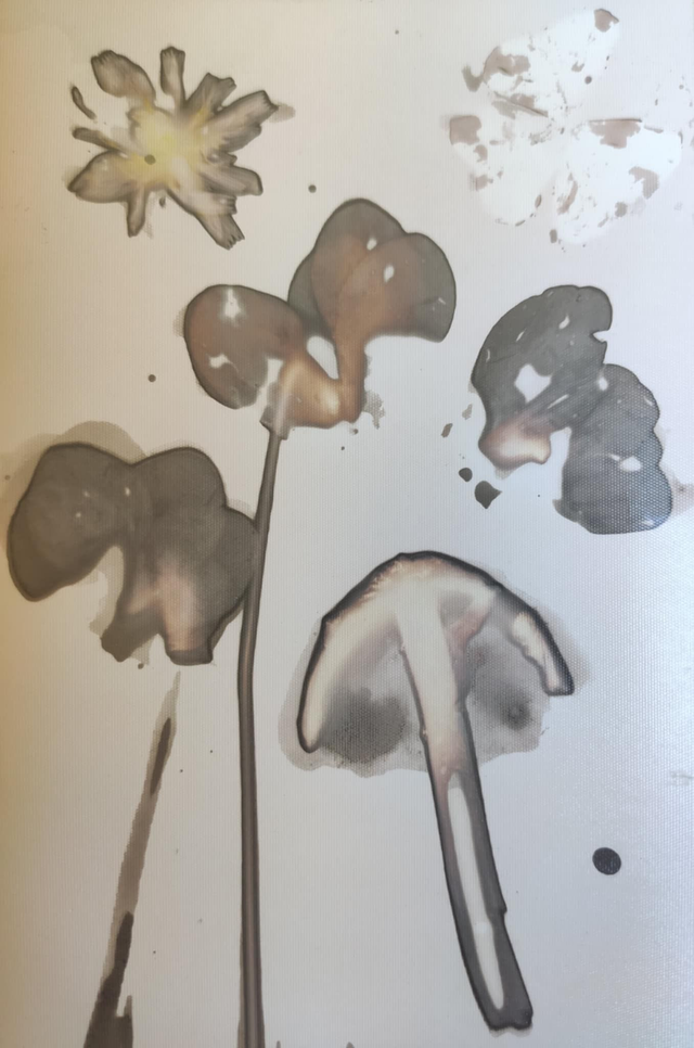 Bouquet d'automne – Pissenlit, Cyclamens et champignon