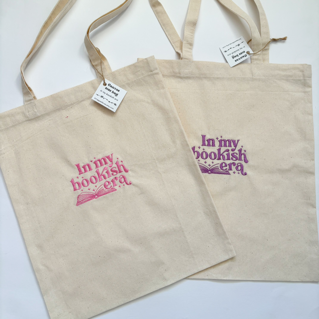 In my bookish era canvas tote bag
